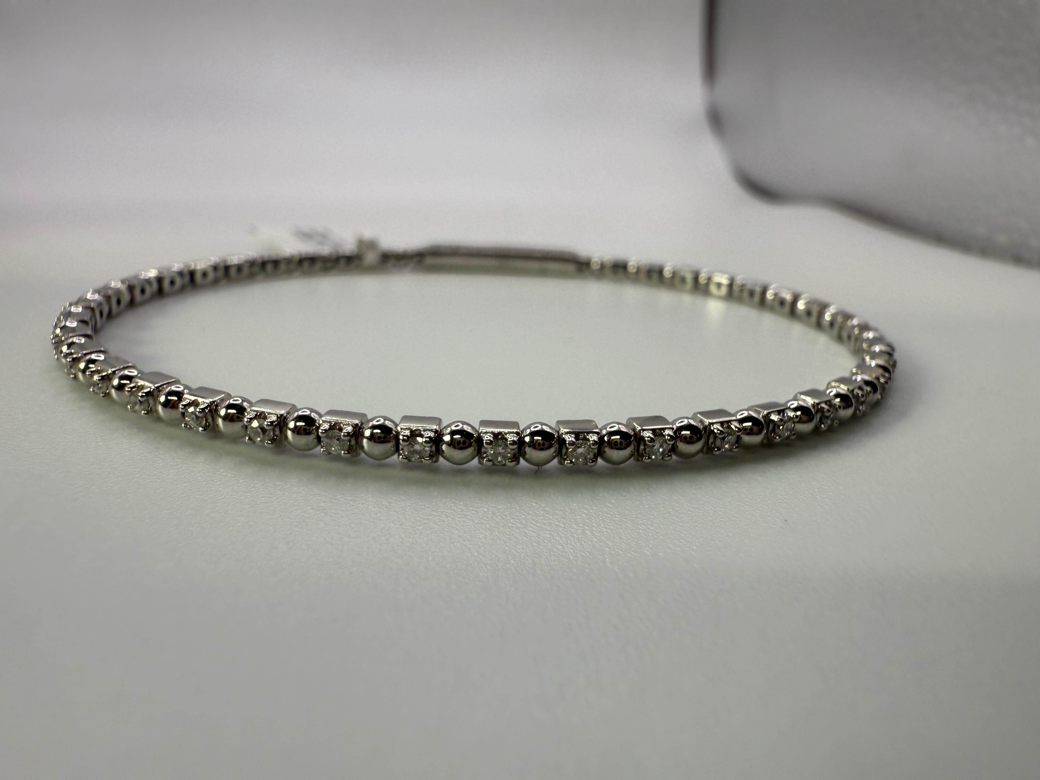 da uomo o donna Bracciale bangle con diamanti flessibili da 0,25 carati in vendita