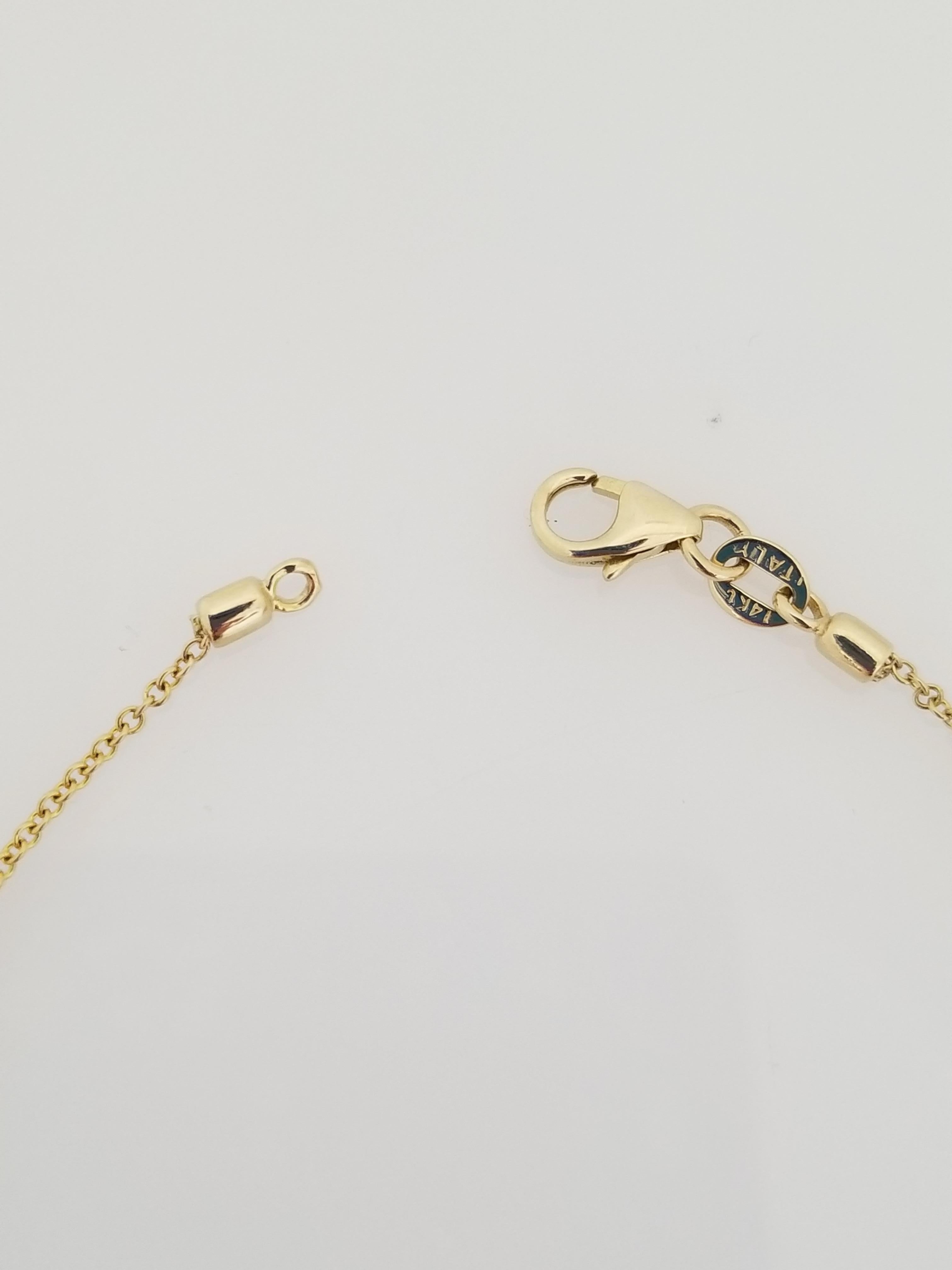 0.25 Carats Single Stations Diamond by the Yard 14 Karat Yellow Gold Bracelet In New Condition In Great Neck, NY