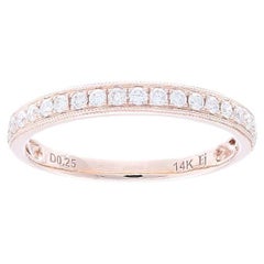 0.25 Ct Diamonds in 14K Rose Gold 1981 Classic collection Wedding Band Ring