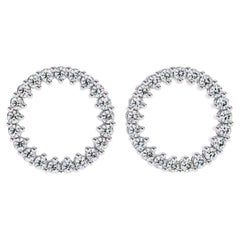 0.25 Karat Rundschliff Diamant Kreis-Ohrstecker 14K Gold