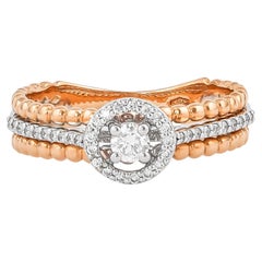Sunita Nahata Diamant 0,25 Karat. Fancy Ring aus 18 Karat Weiß- und Roségold.
