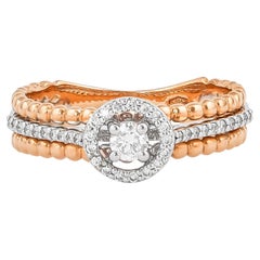 0.255 Carat Diamond Ring in 18 Karat White & Rose Gold