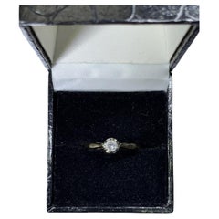 0.25ct Diamond Antique Solitaire Engagement Ring 9ct Yellow Gold