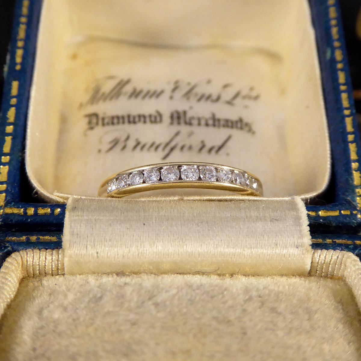 0.25ct Diamond Channel Set Half Eternity Ring in 9ct Yellow Gold 1