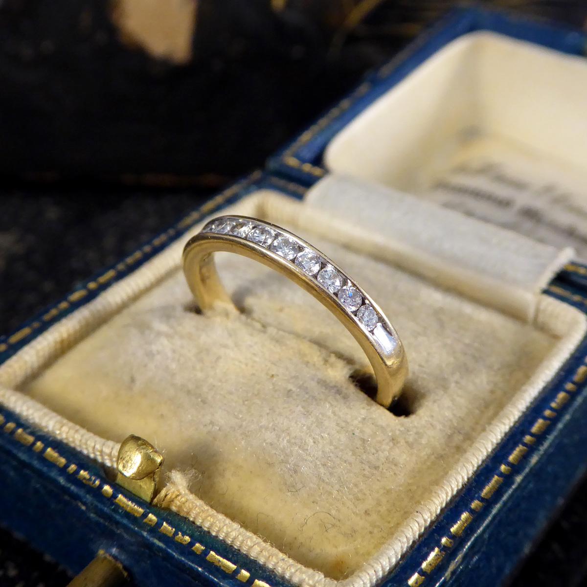0.25ct Diamond Channel Set Half Eternity Ring in 9ct Yellow Gold 2