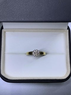 0.25ct Diamond chunky solitaire engagement ring 18ct yellow gold