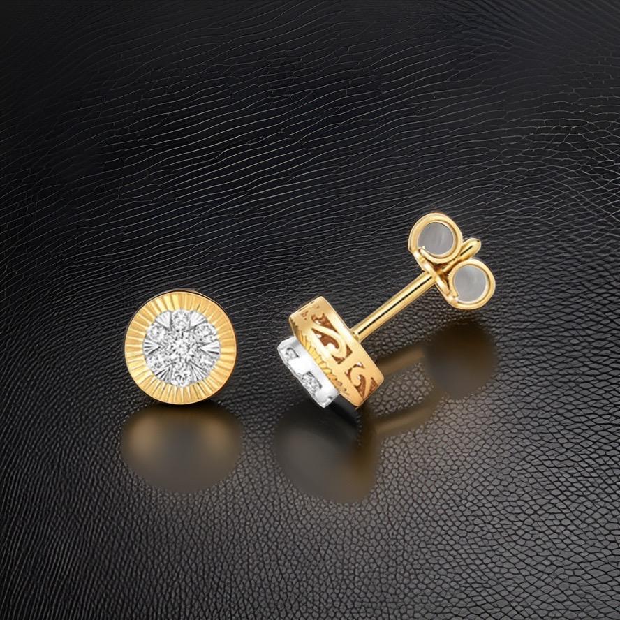 9ct White Gold 0.25ct Diamond Halo Stud Earrings