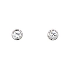 0.25 Karat Diamant-Rubin-Ohrringe aus 18 Karat Weißgold