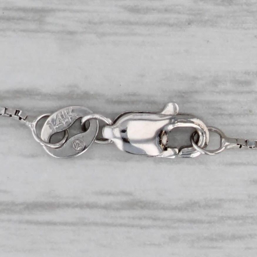 Collier pendentif solitaire en diamant de 0,25ct en or blanc 14k Chaîne de 19
