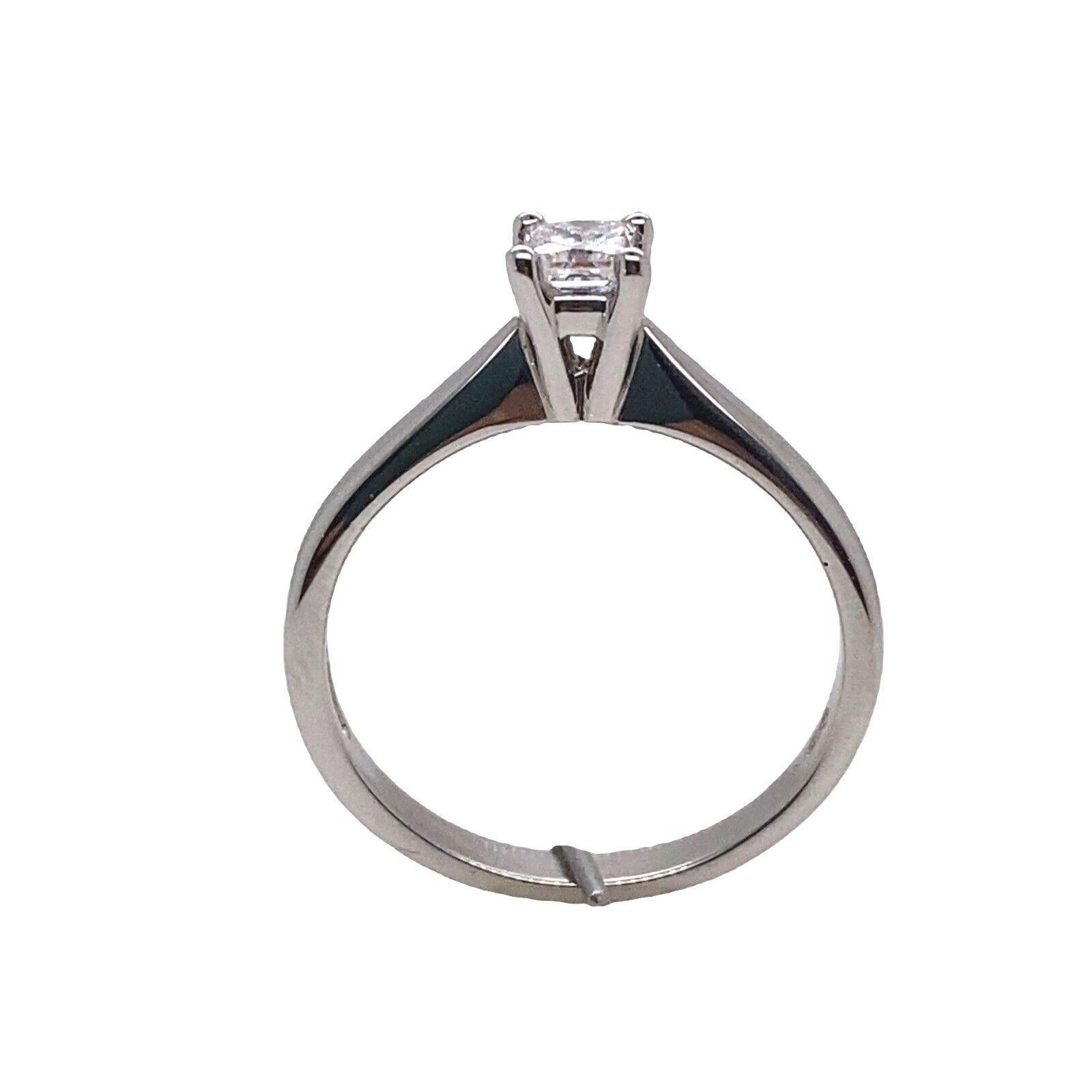 This solitaire diamond ring is the perfect symbol of your commitment to love. The platinum band is set with a 0.25ct diamond  and finished with high polished edges in platinum.  This ring is elegant and beautiful.

Additional Information:
Total