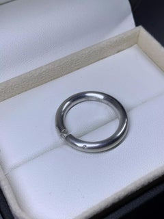 0.25ct Floating diamond chunky solitaire engagement ring 18ct white gold