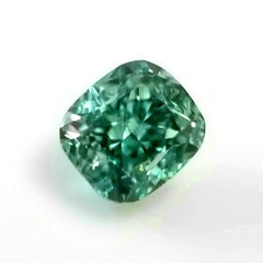 0.25ct Green Diamond - Natural Loose Fancy Deep Blue Green Color GIA VS2 Cushion