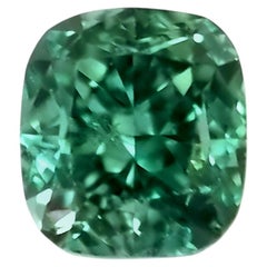 0.25ct Green Diamond - Natural Loose Fancy Deep Blue Green Color GIA VS2 Cushion