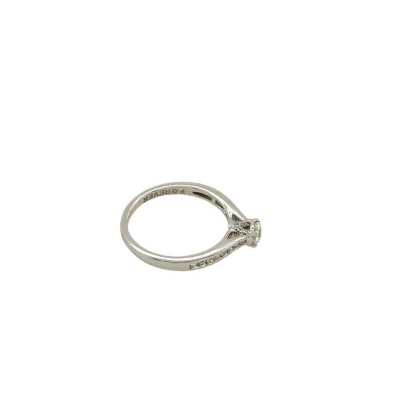 0.25ct IGI Certificate Solitaire Diamond Ring in in 18ct White Gold In Excellent Condition In London, GB