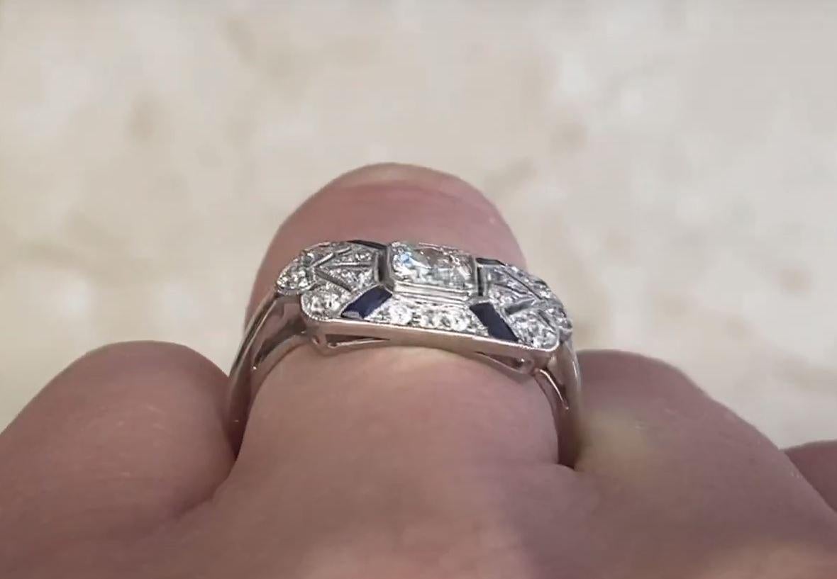 0.25ct Old European Cut Diamond Engagement Ring, VS1 Clarity, Platinum For Sale 2