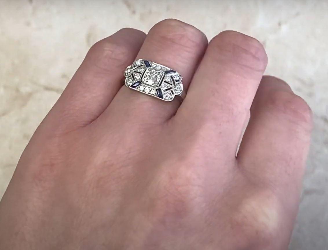 0.25ct Old European Cut Diamond Engagement Ring, VS1 Clarity, Platinum For Sale 3