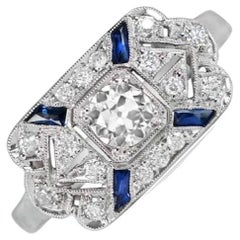 0.25ct Old European Cut Diamond Engagement Ring, VS1 Clarity, Platinum