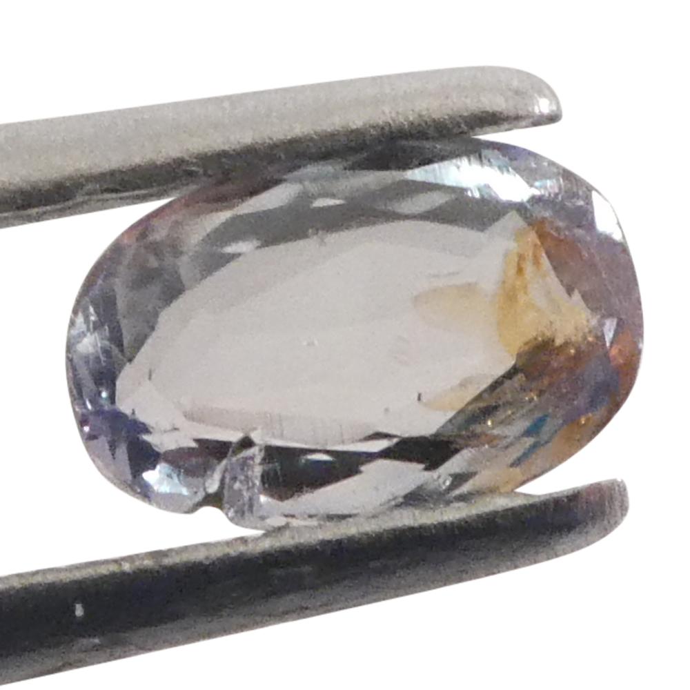 0.25ct Oval Yellowish Green to Greyish Purple Alexandrite from Brazil For Sale 7
