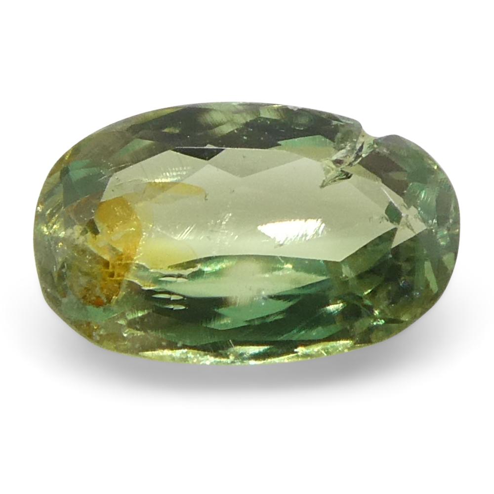 0.25ct Oval Yellowish Green to Greyish Purple Alexandrite from Brazil For Sale 1