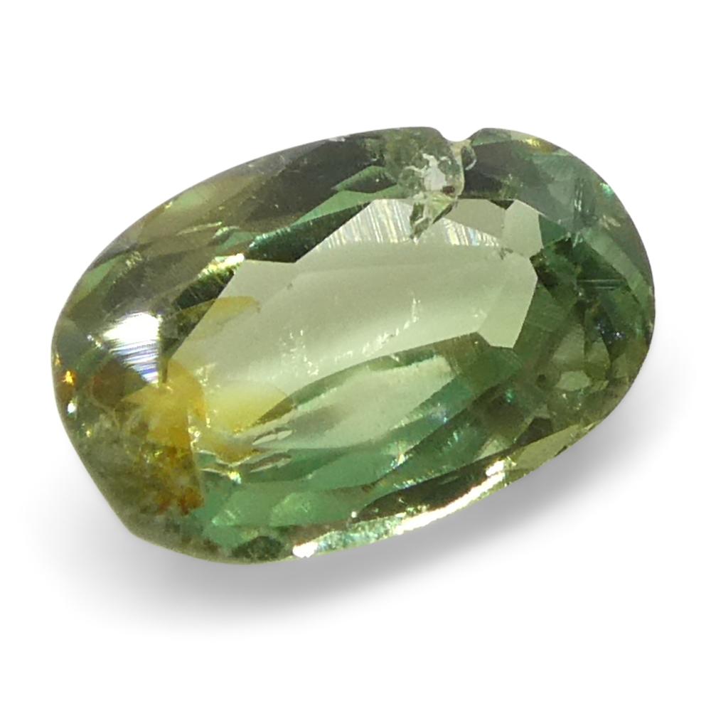 0.25ct Oval Yellowish Green to Greyish Purple Alexandrite from Brazil For Sale 2