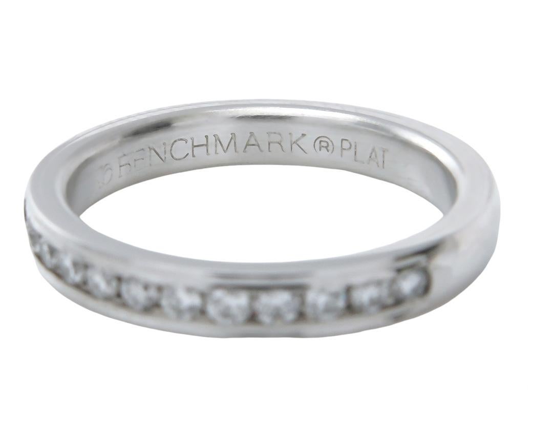 Round Cut Benchmark 0.25 Platinum Round Diamond Wedding Anniversary Band Ring Comfort Fit For Sale