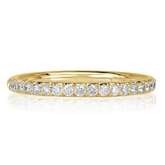 0.25ct Round Brilliant Cut Diamond Band in 18k Yellow Gold