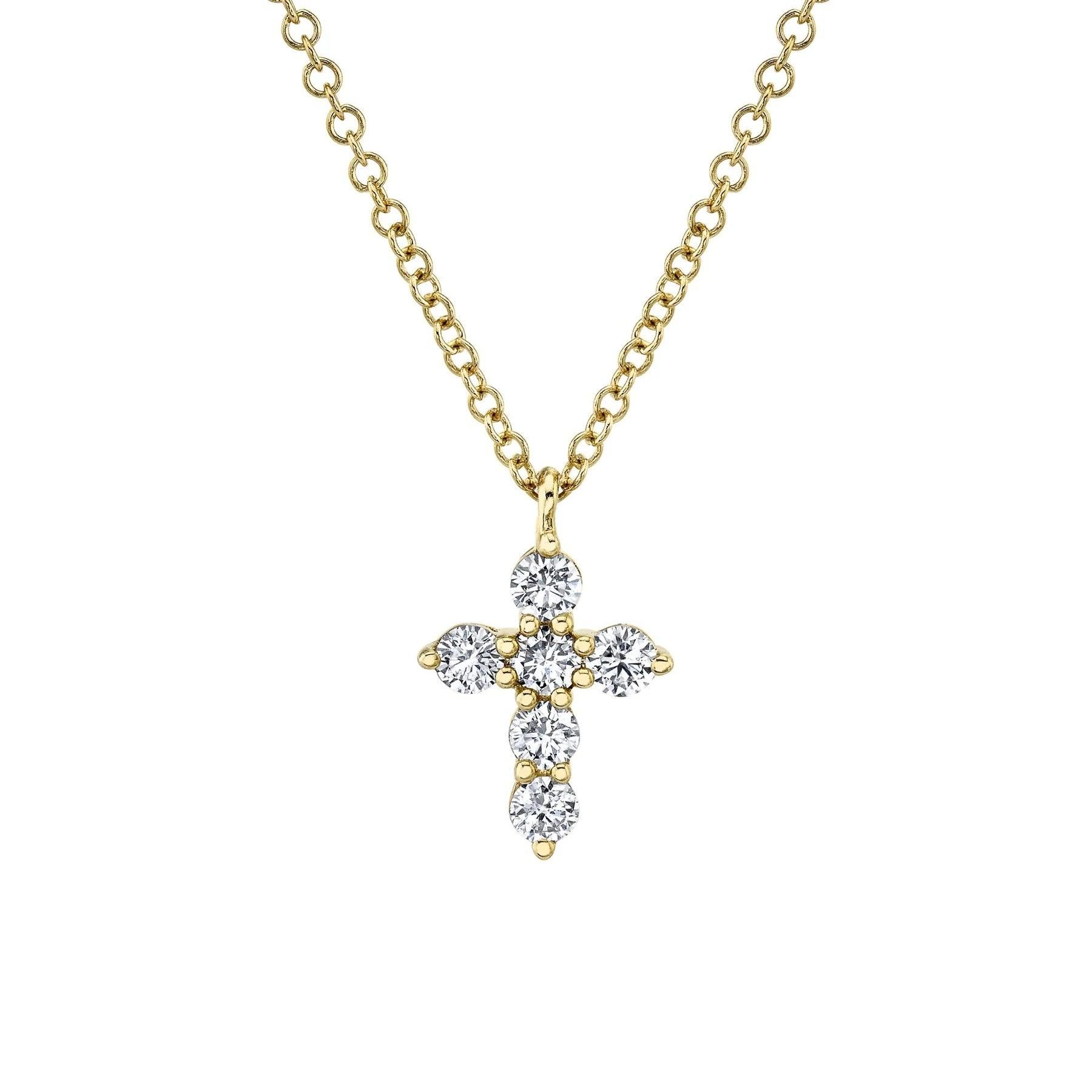 0.25ct Round Brilliant Cut Diamond Cross Pendant
