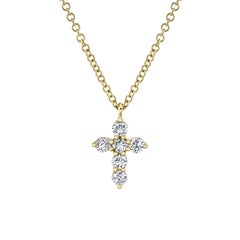 0.25ct Round Brilliant Cut Diamond Cross Pendant