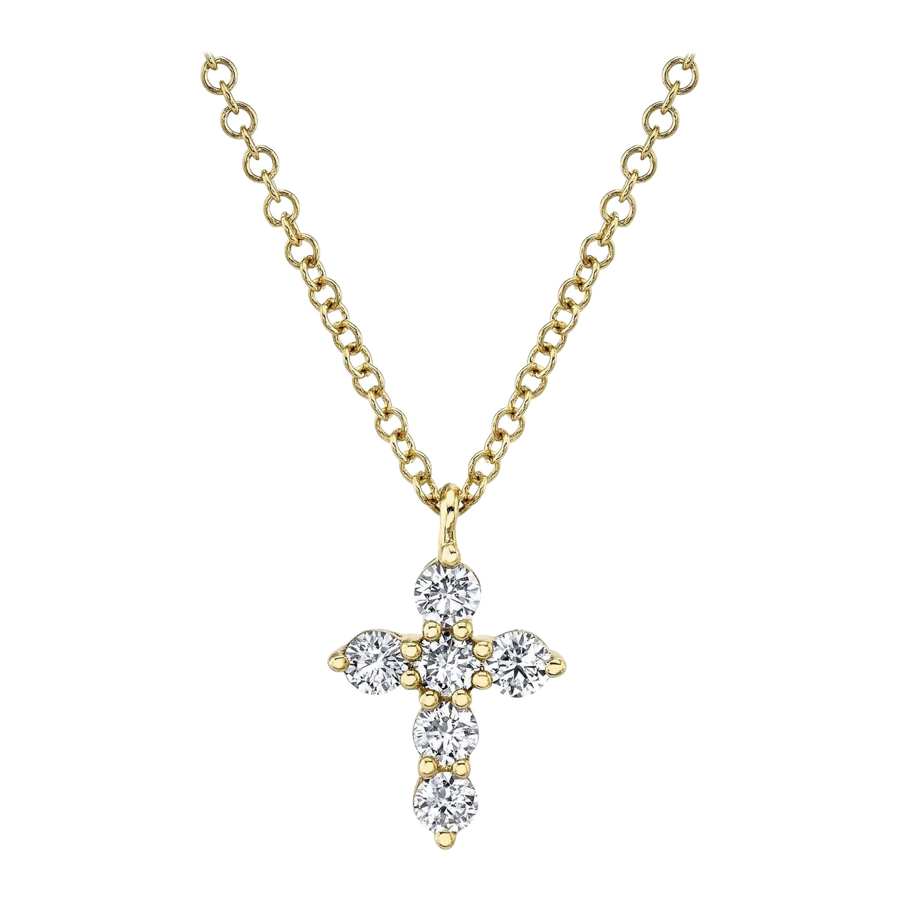 0.25ct Round Brilliant Cut Diamond Cross Pendant