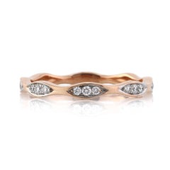 0.25ct Round Brilliant Cut Diamond Eternity Band in 14k Rose Gold
