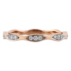 0.25ct Round Brilliant Cut Diamond Eternity Band in 14k Rose Gold