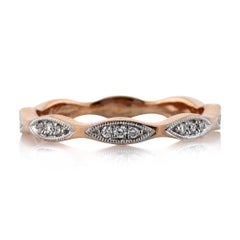 0.25ct Round Brilliant Cut Diamond Eternity Band in 18k Rose Gold