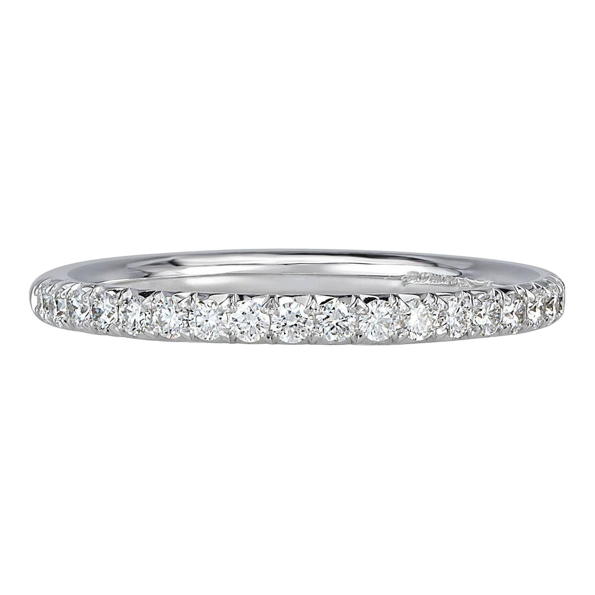 0.25ct Round Brilliant Cut Diamond Wedding Band in 18k White Gold