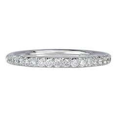 0.25ct Round Brilliant Cut Diamond Wedding Band in 18k White Gold