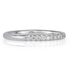 Fede nuziale in platino con diamante rotondo taglio Brilliante da 0.25 ct.