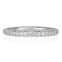 0.25ct Round Brilliant Cut Diamond Wedding Band in Platinum
