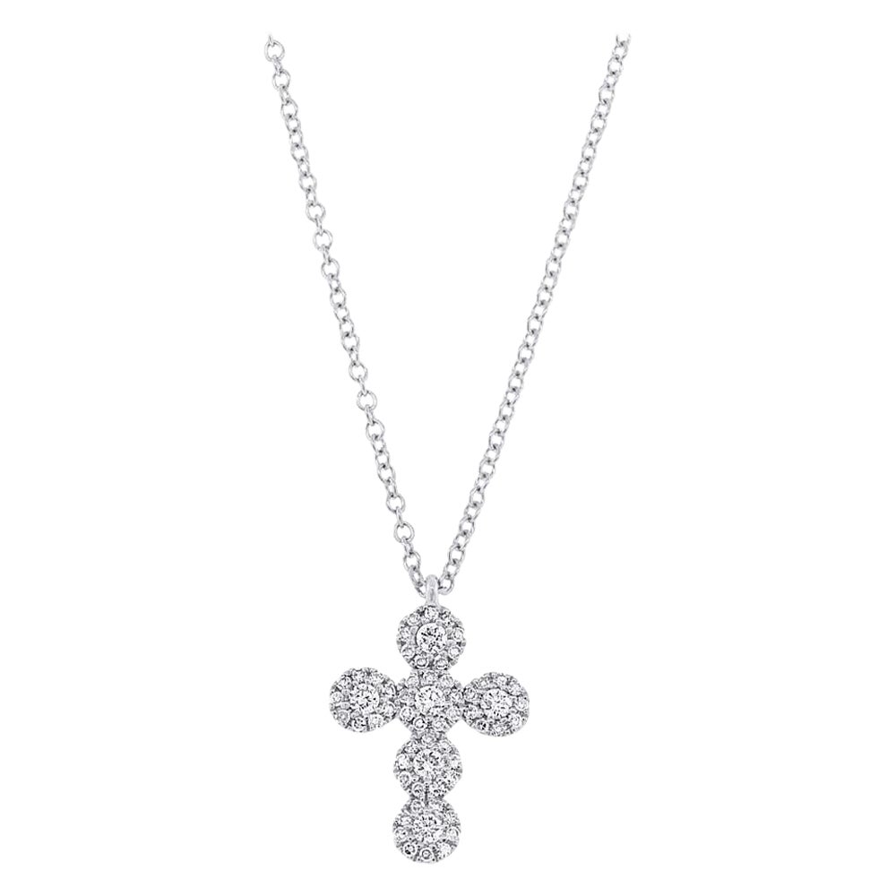 0.25ct Round Cut Diamond Cross Pendant
