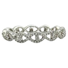 0.25ct Round Diamond Evil Eye Infinity Band in 18KT White Gold, 6.5