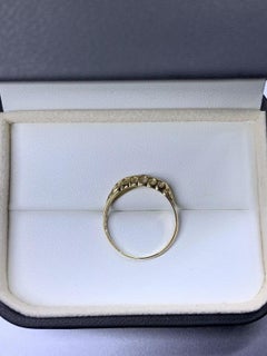 0.25ct Ruby and diamond antique engagement ring 18k yellow gold