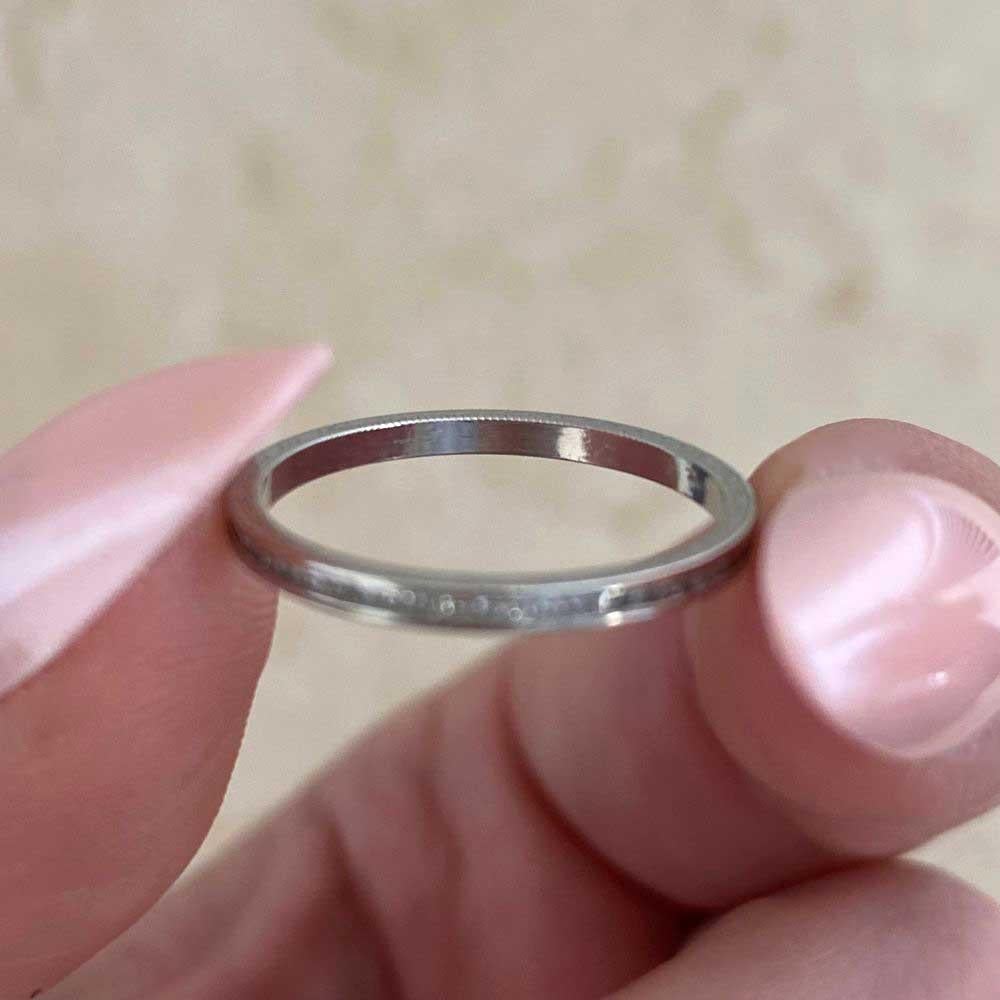 0.25ct Single Cut Diamond Eternity Wedding Band, H Color, Platinum 6
