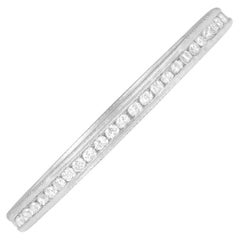 0.25ct Single Cut Diamond Eternity Wedding Band, H Color, Platinum