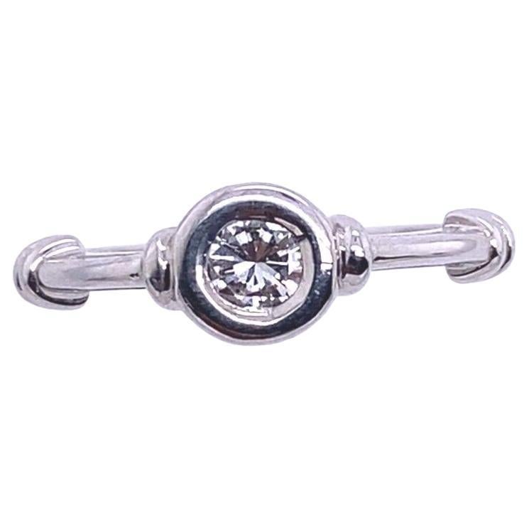 Anillo de Diamante Redondo Solitario de 0,25 ct en Oro Blanco de 18 ct