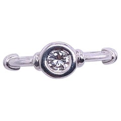 Anillo de Diamante Redondo Solitario de 0,25 ct en Oro Blanco de 18 ct