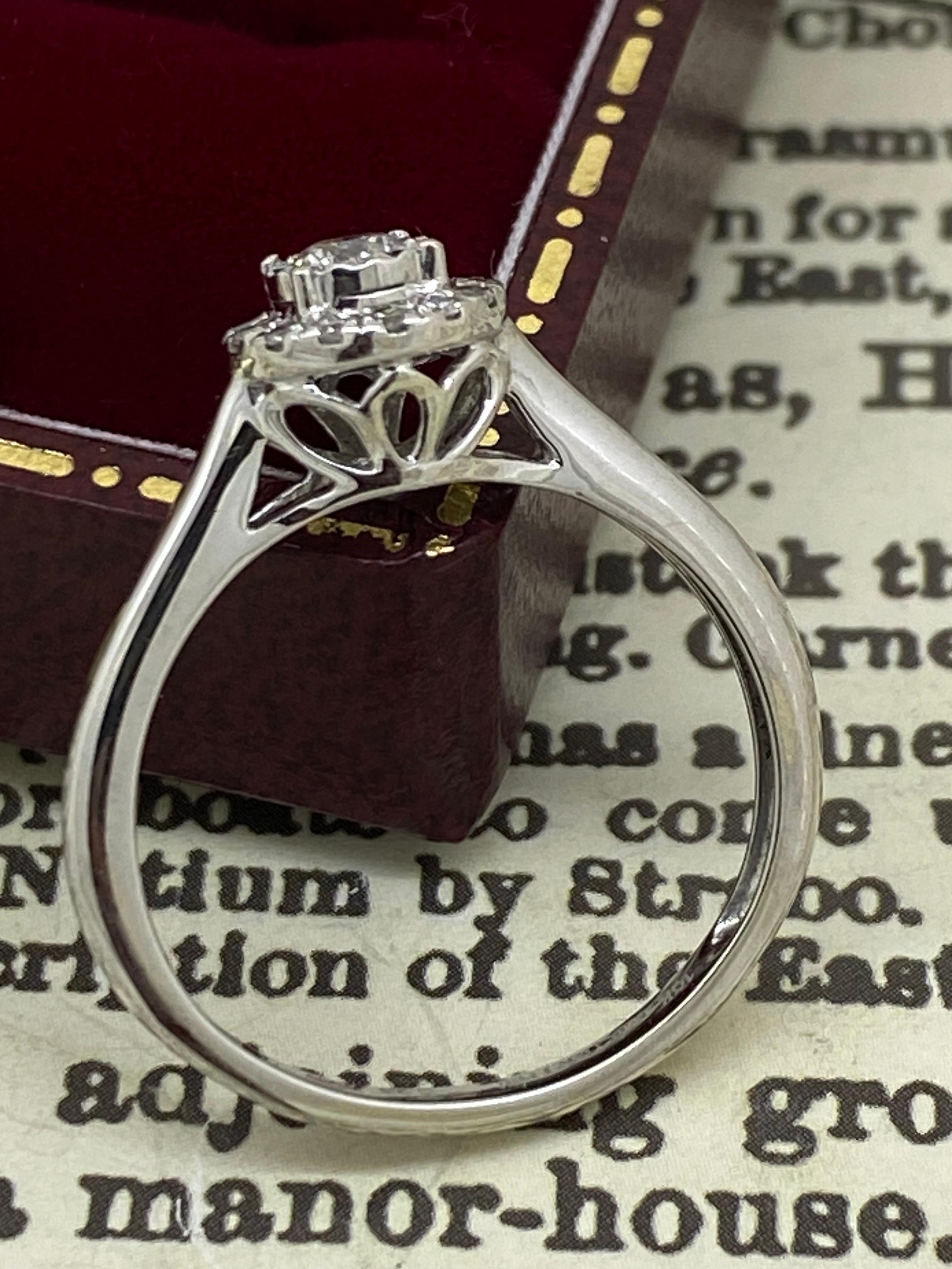 0.25ct Solitaire with Accents Diamond Engagement Ring in 10K Gold by M. Hill. For Sale 1