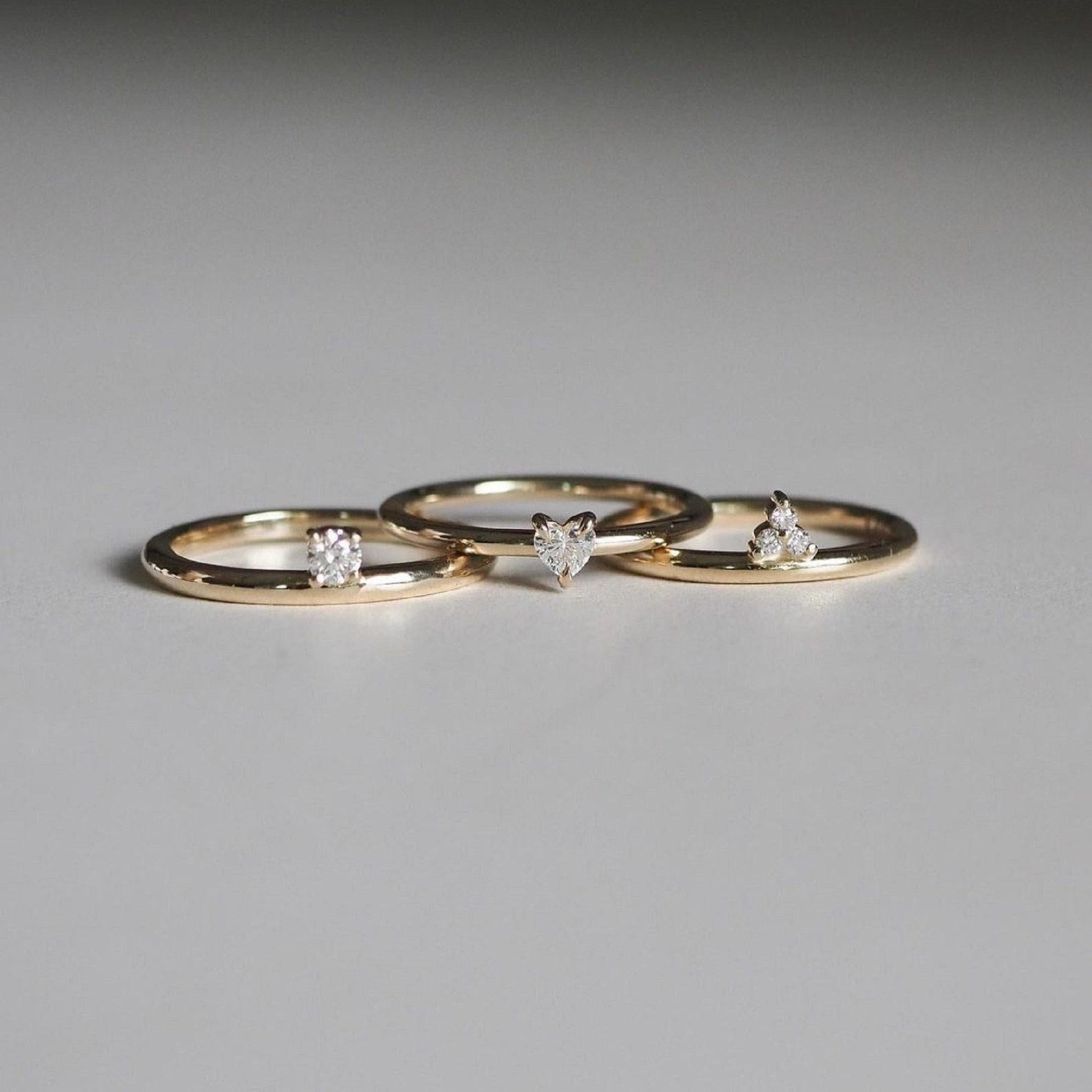 Anello solitario di moissanite con taglio a cuore 0,25 carati, argento 925, regalo per lei In condizioni Nuovo in vendita a Chicago, IL