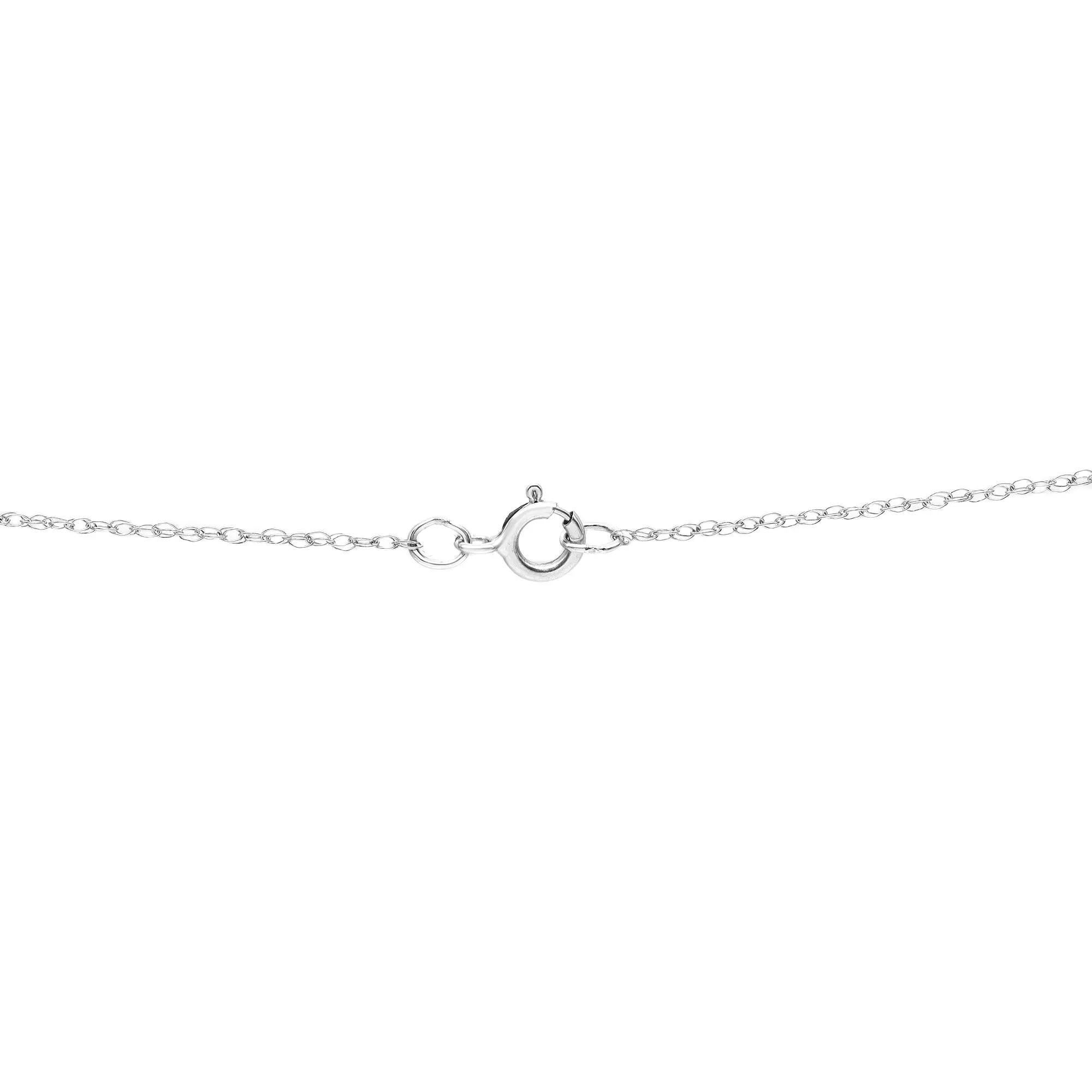 Women's or Men's 0.25cttw Round Cut Diamond Cross Pendant Necklace 14k White Gold For Sale