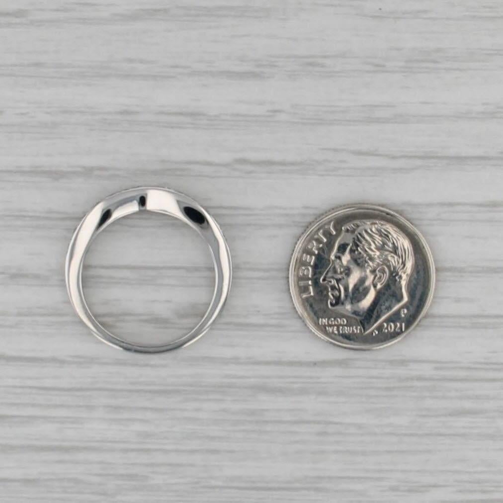 0.25ctw Diamante Contorneado Alianza Platino Tamaño 5.25 Anillo Aniversario Guardia en venta 2