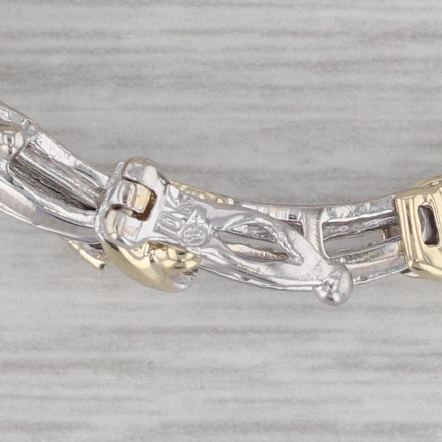 0,25ctw Diamant Bar X Link Tennis Armband 10k Weißes Gelbgold Klein 6