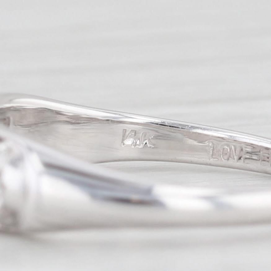 0.25ctw Diamond Engagement Ring Wedding Band Bridal Set 14k Gold Size 6-6.5 For Sale 2