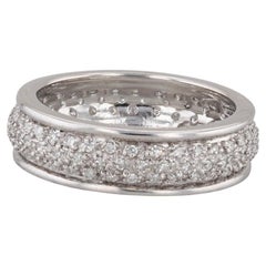 0.25 Karat Diamant Eternity-Ring 14k Weißgold Größe 7 Hochzeit Stapelbarer Ring